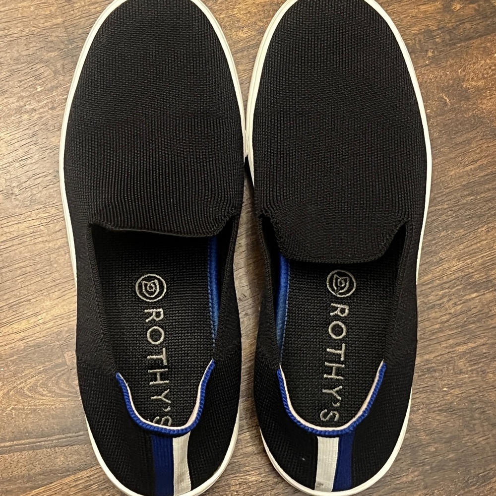 Rothy's Black and Blue Women's Loafers